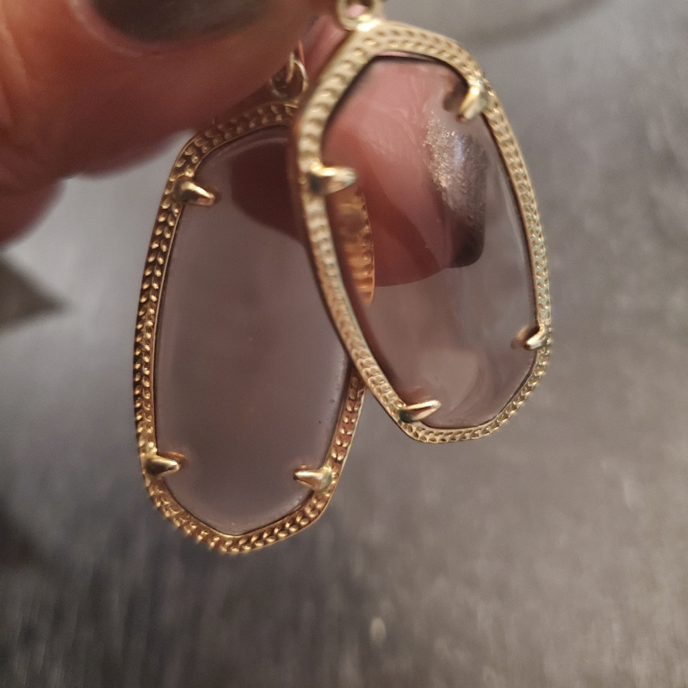Kendra Scott Elle Earrings Clear Purple